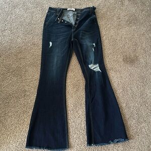 Never Worn KanCan distressed Raw Hem jeans